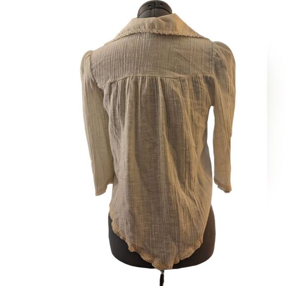 Vintage 70s union made cream top - Picture 2 of 8